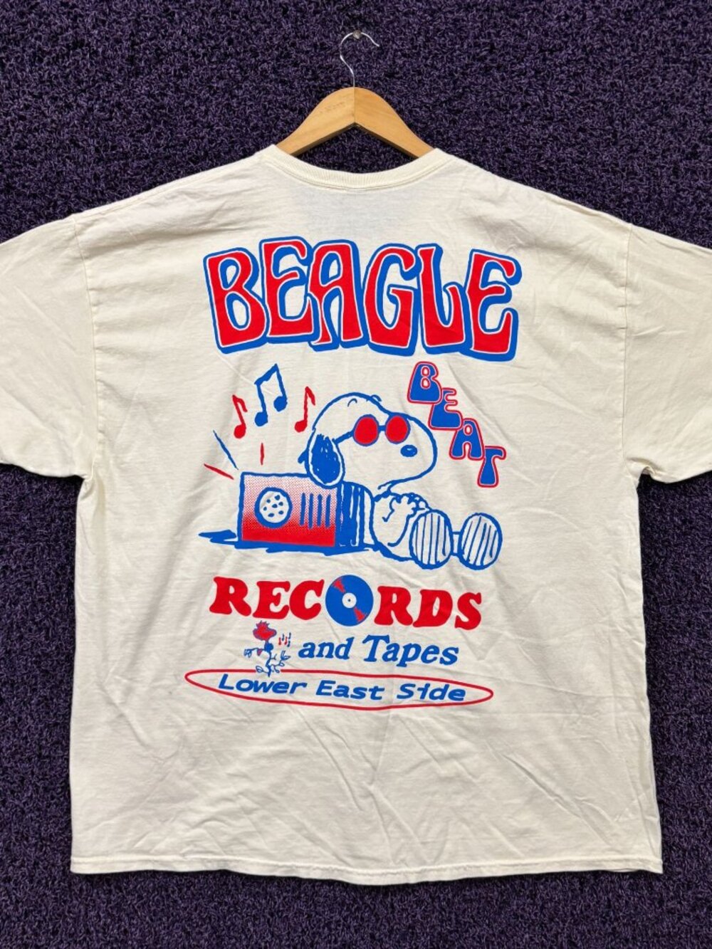Beagle Beat Records & Tapes Peanuts Movie Series T-Shirt 2X